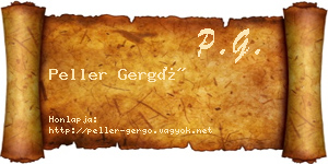 Peller Gergő névjegykártya